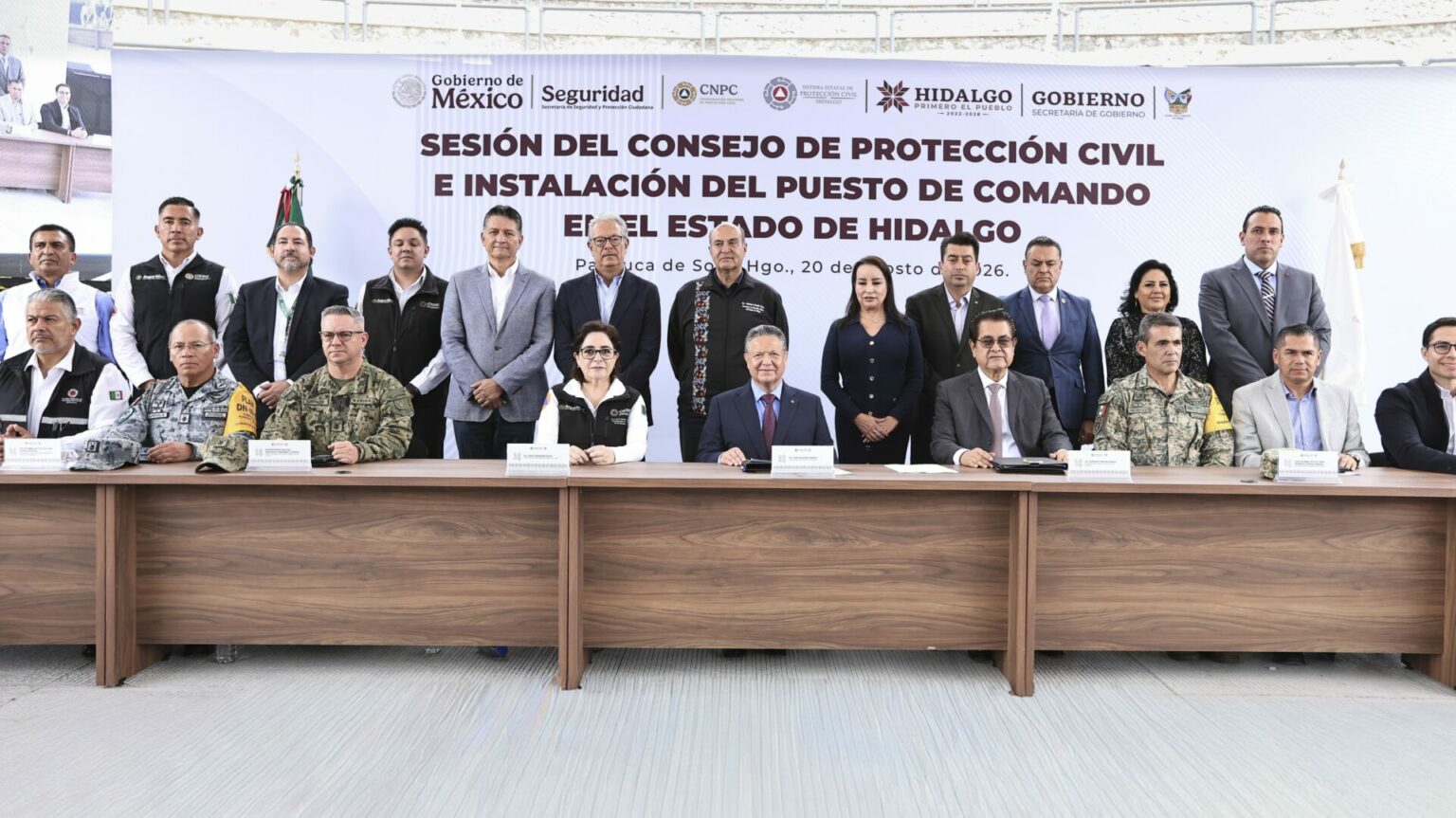 Gobierno de Hidalgo y CNPC instalan Puesto de Comando para enfrentar temporada de lluvias