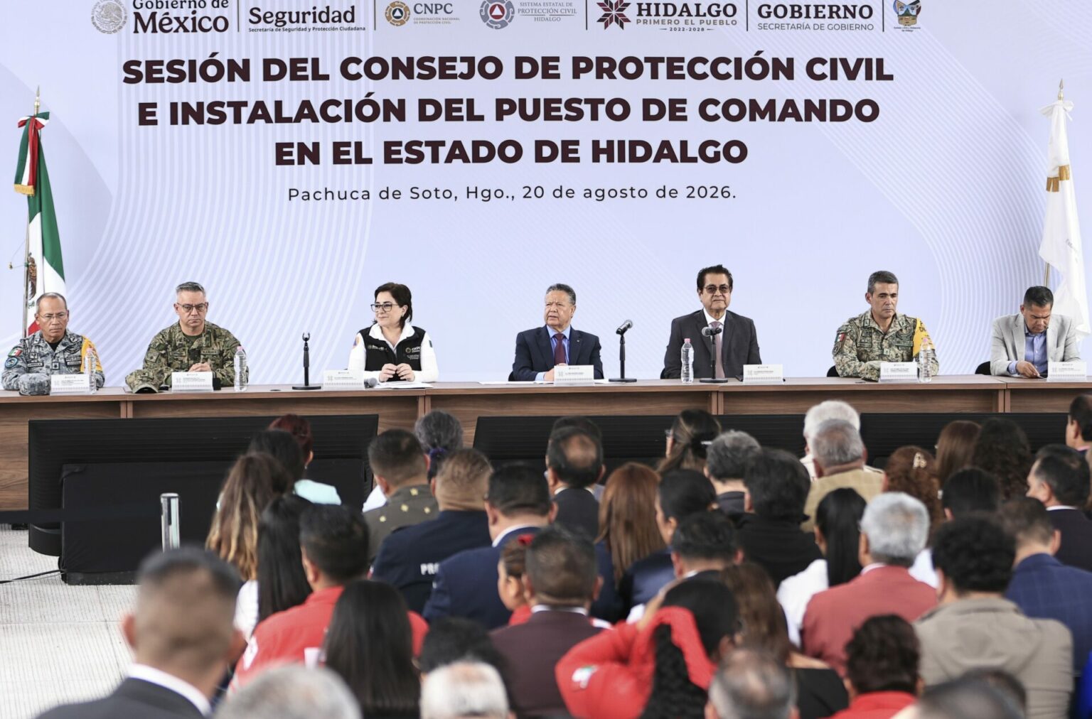 Gobierno de Hidalgo y CNPC instalan Puesto de Comando para enfrentar temporada de lluvias