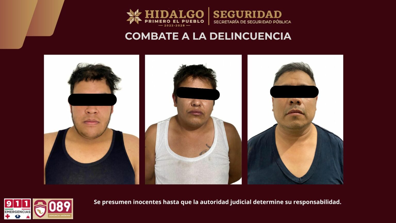 Capturan a tres ladrones de pesados vehículos de transporte público